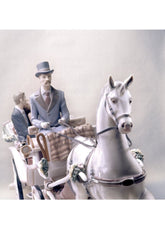 Bridal Carriage Couple Sculpture - Limited Edition